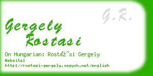 gergely rostasi business card